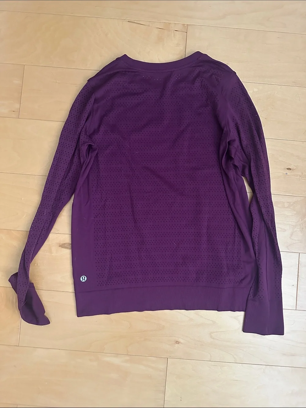 lululemon athletica Deep Purple Perforated Long-Sleeve Top